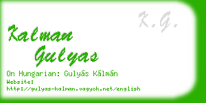 kalman gulyas business card