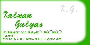 kalman gulyas business card
